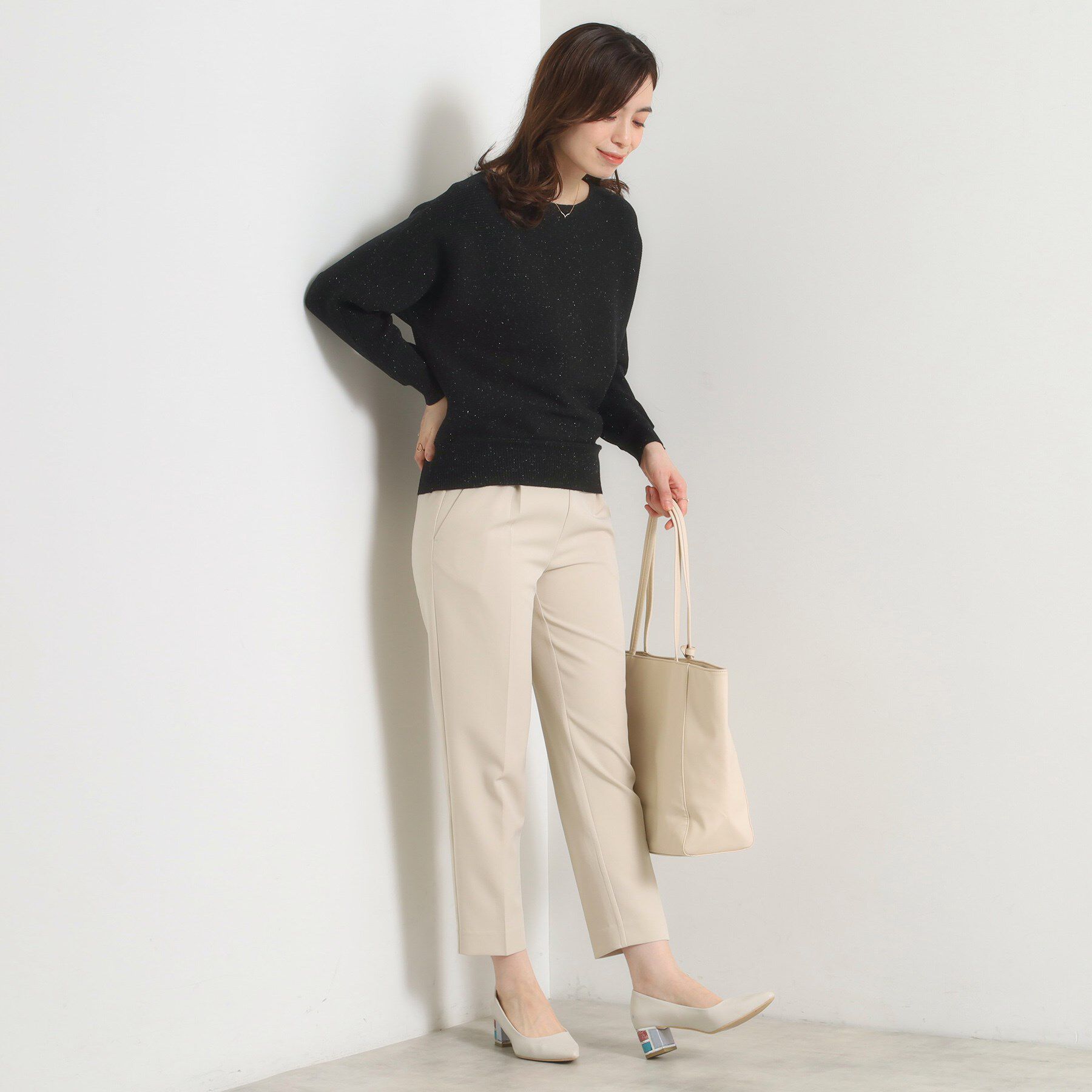 ITS&rsquo;DEMO「【手洗い可】アンジェリーナラメリブドルマンニット」|ニット・セーター|