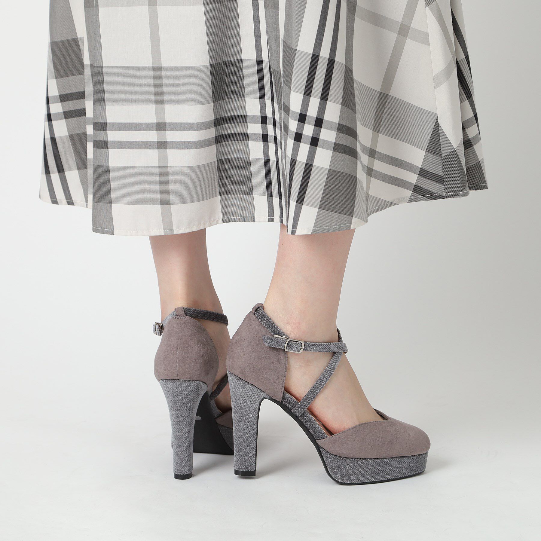 ESPERANZA「クロスストラップハイヒールセパレートパンプス」|パンプス|