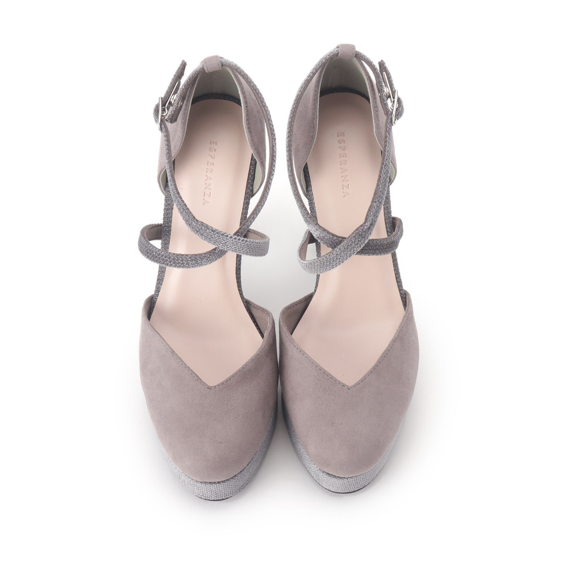 ESPERANZA「クロスストラップハイヒールセパレートパンプス」|パンプス|