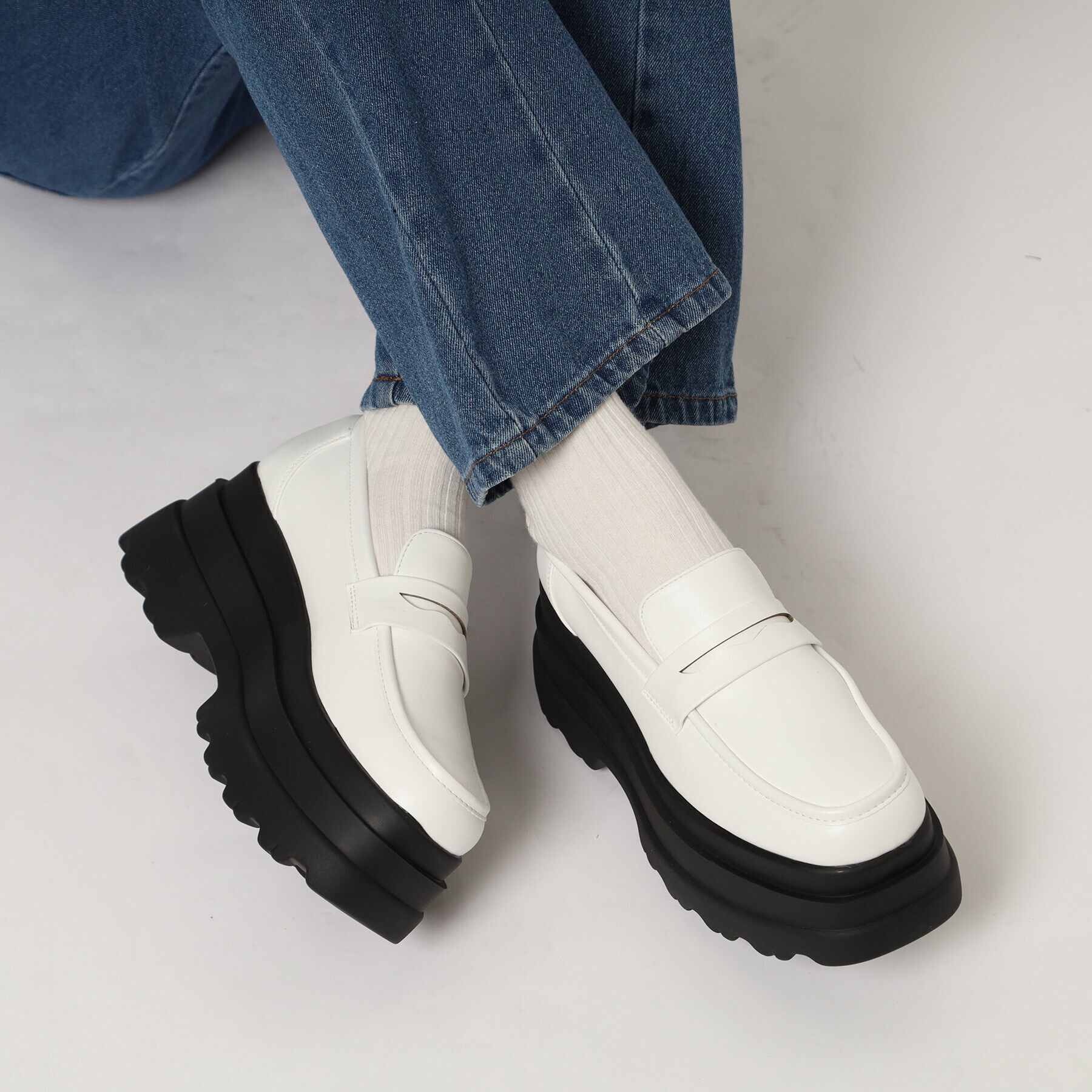 csT&P「厚底2段ソールローファーパンプス」|パンプス|