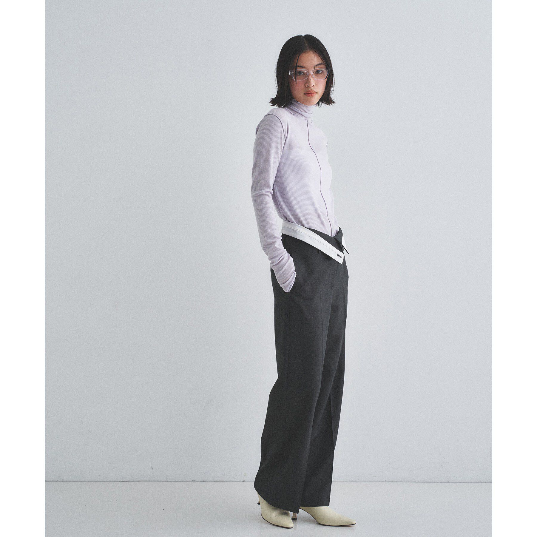 CODE A「edge-fit ribbed turtleneck」|Tシャツ・カットソー|