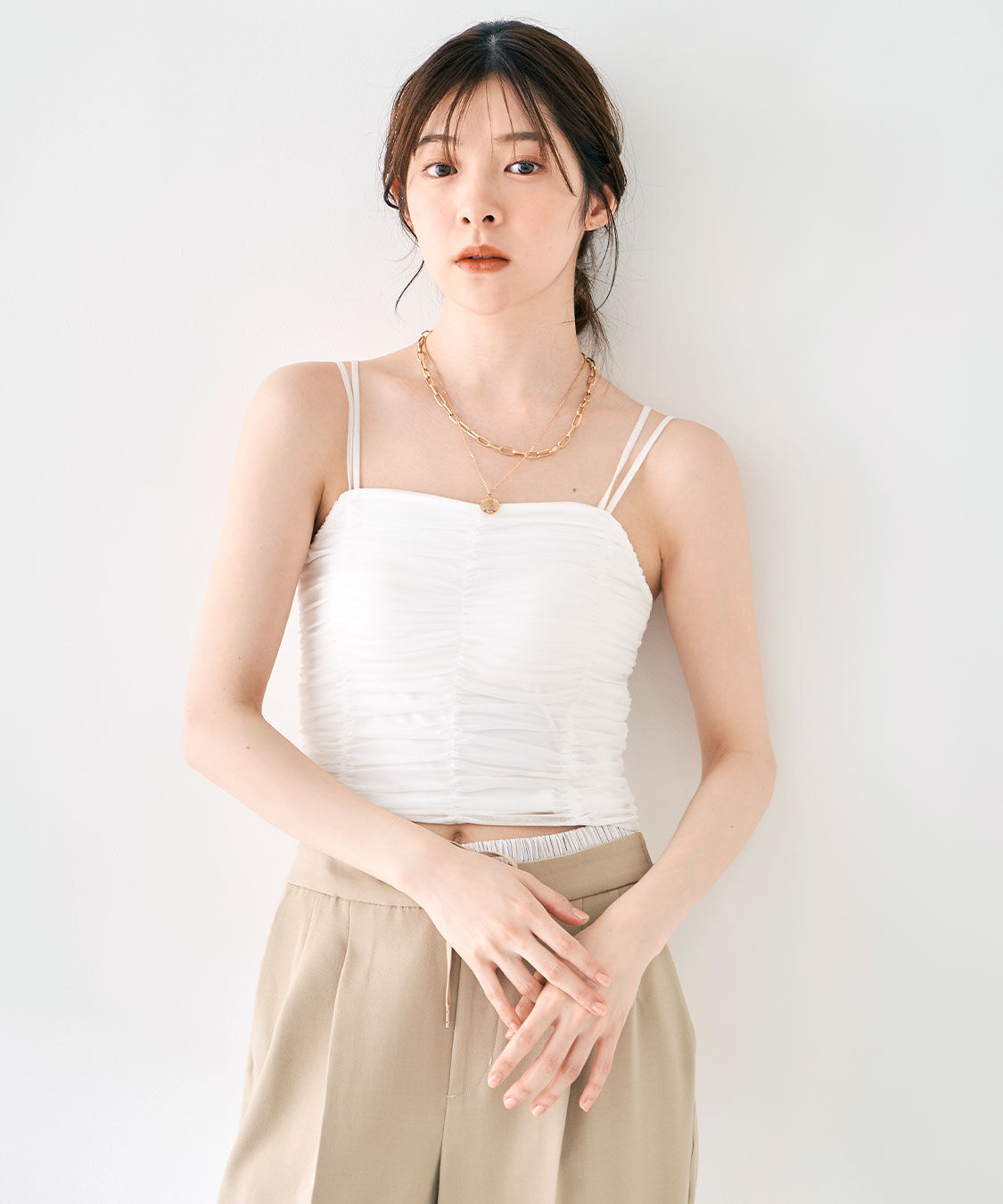 COCO DEAL「ギャザーチュールバンドゥブラトップ」|インナー|