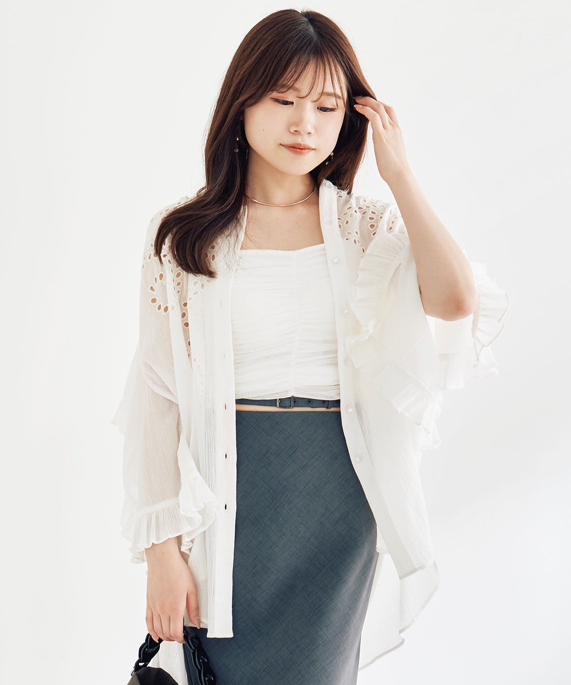 COCO DEAL「ギャザーチュールバンドゥブラトップ」|インナー|