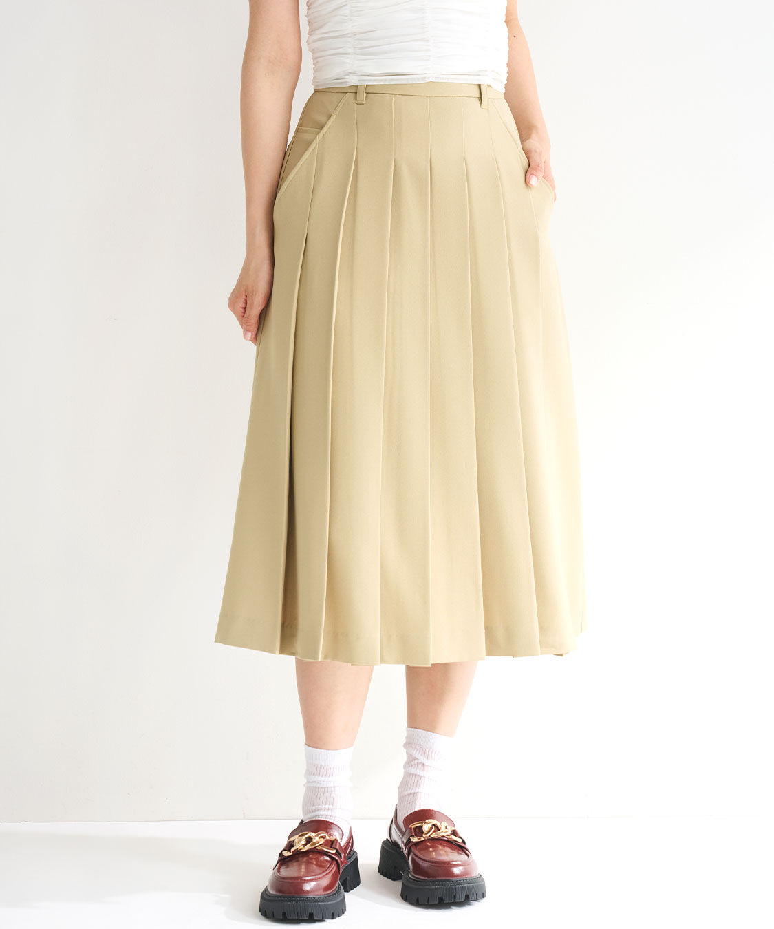 COCO DEAL「ミディ丈プリーツスカート」|スカート|