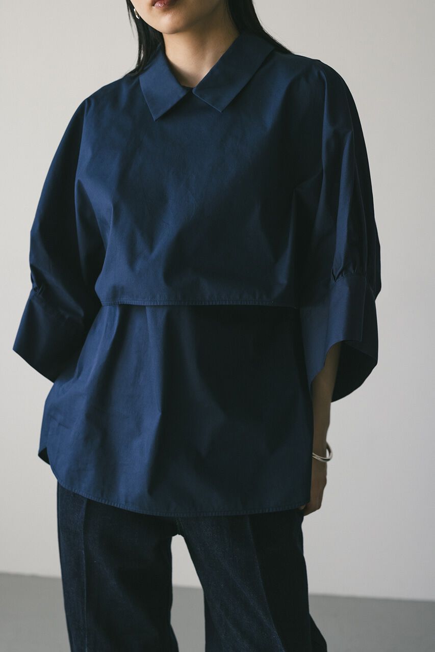 STYLEMIXER「ワイドカフレイヤーブラウス」|シャツ・ブラウス|NVY
