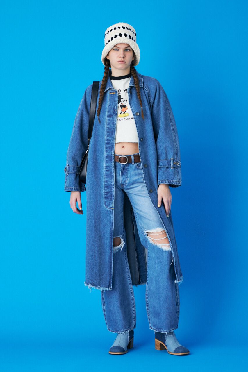 MOUSSY「LOW RISE WIDE FLARE」|デニム|