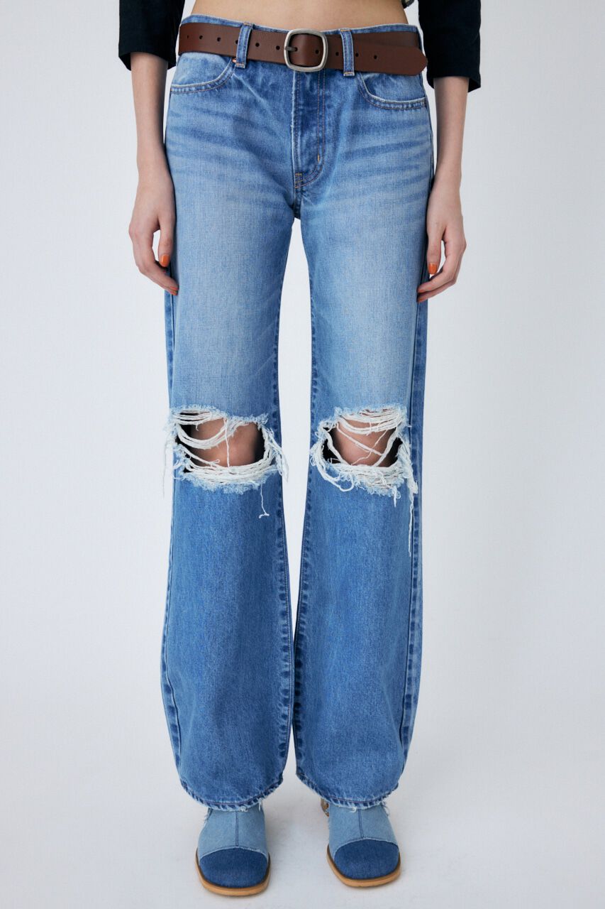 MOUSSY「LOW RISE WIDE FLARE」|デニム|