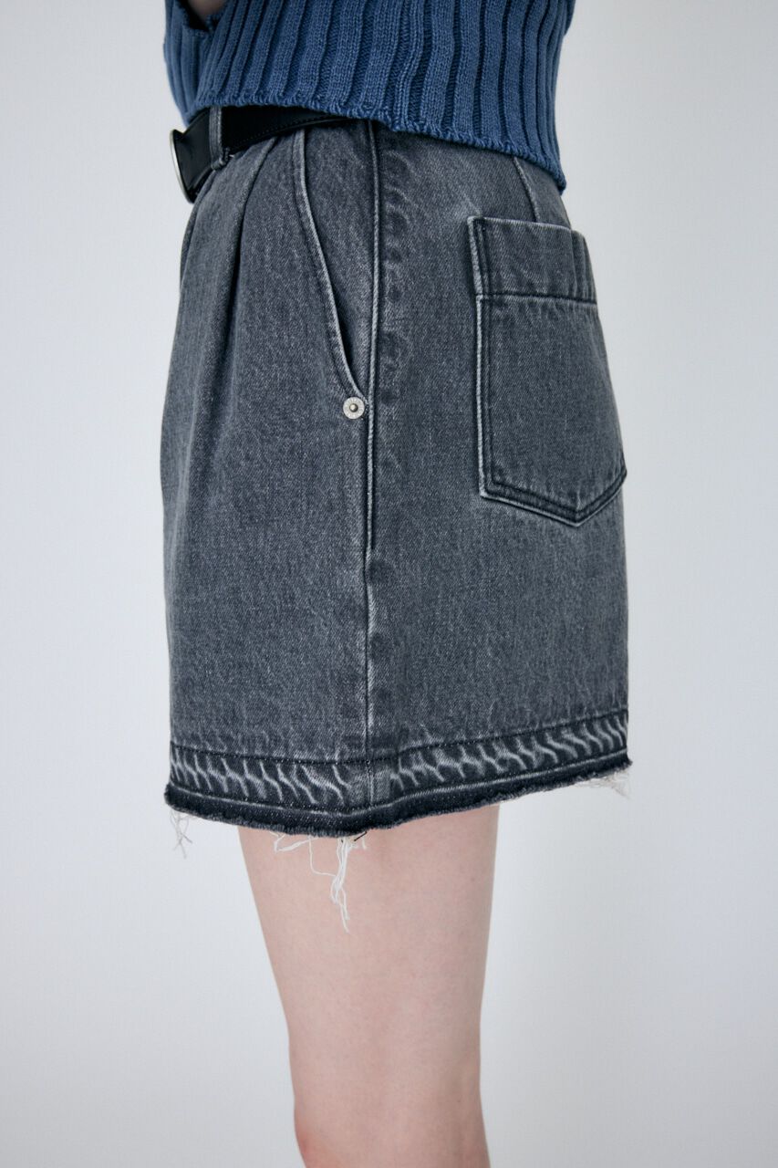 MOUSSY「HIGH WAIST BELTED ショートパンツ」|デニム|