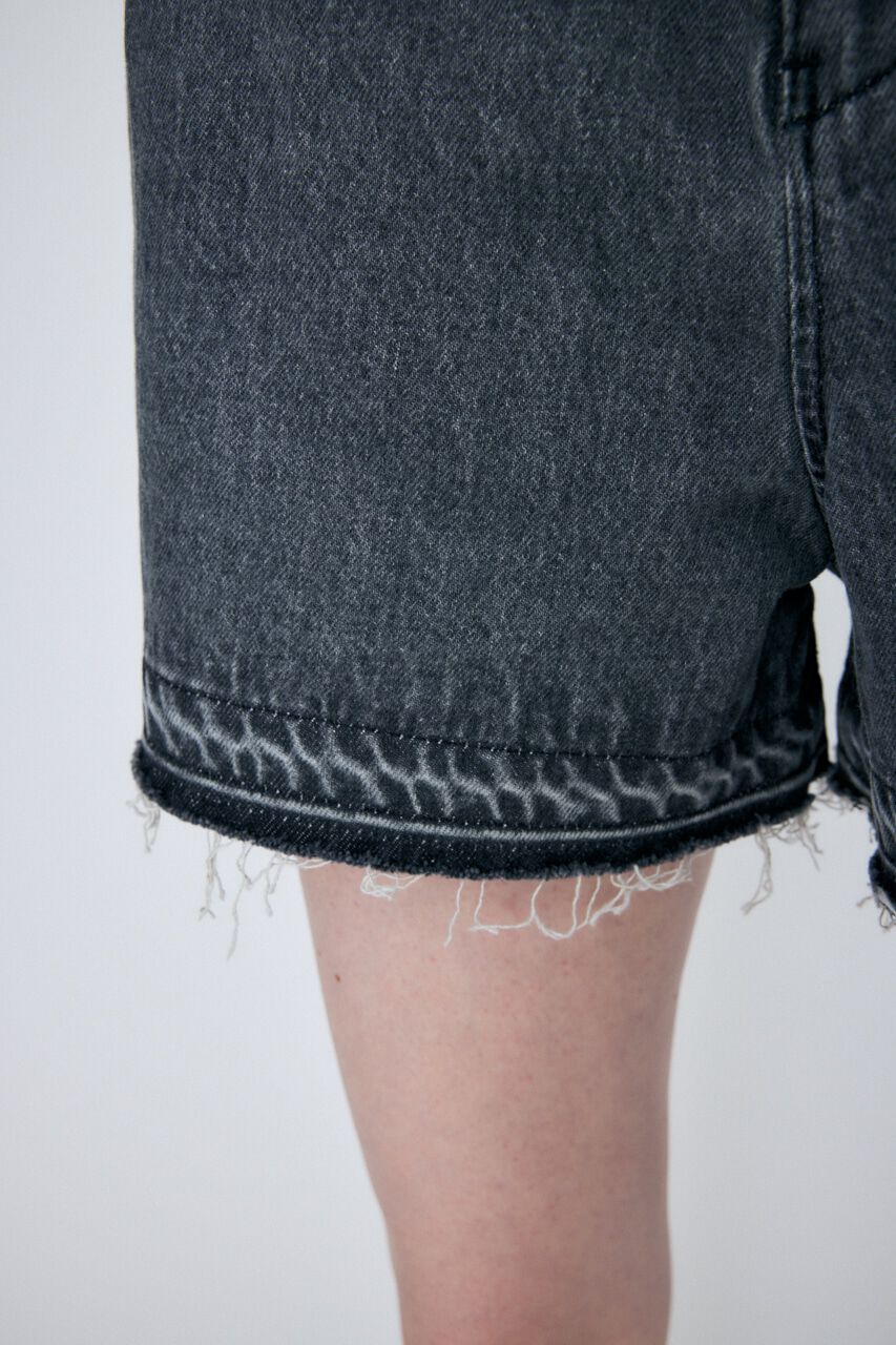 MOUSSY「HIGH WAIST BELTED ショートパンツ」|デニム|