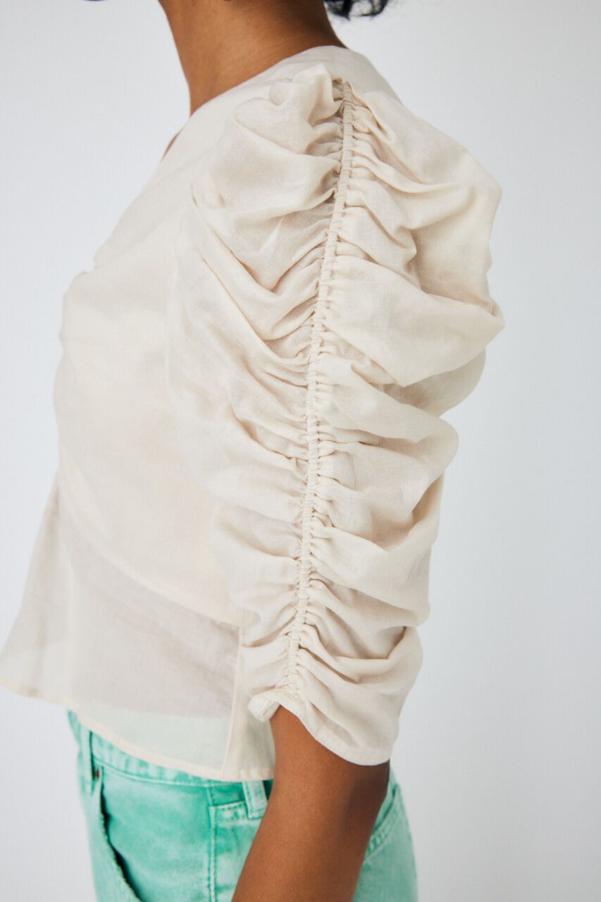 MOUSSY「GATHER SLEEVE ブラウス」|シャツ・ブラウス|