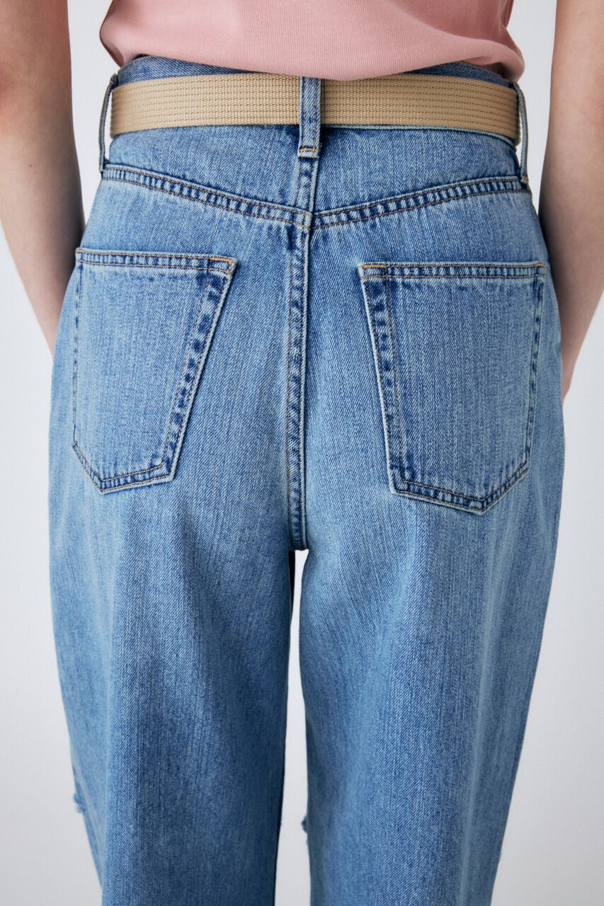 MOUSSY「KNEE SLIT LOOSE STRAIGHT」|デニム|