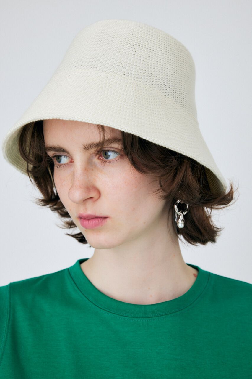 MOUSSY「CROCHET BUCKET ハット」|その他|WHT