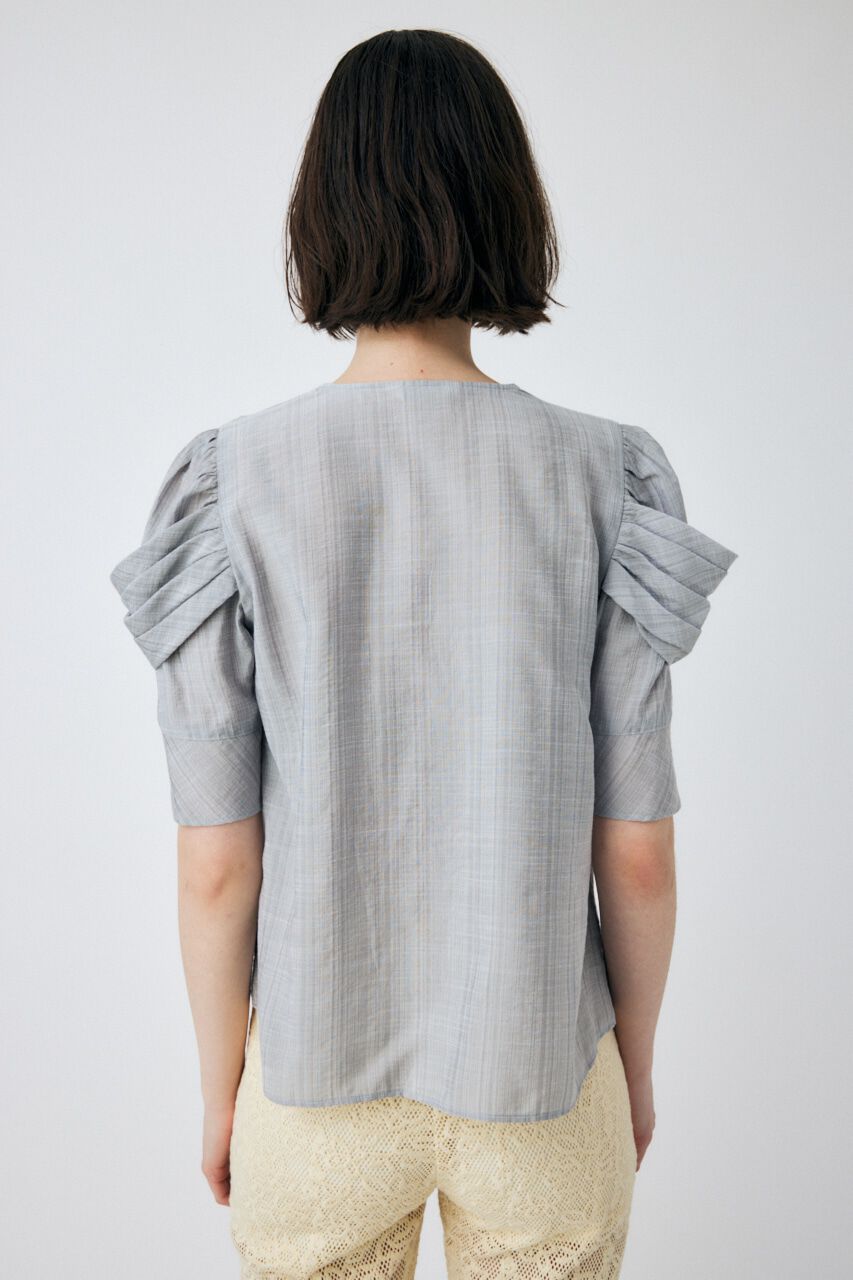 MOUSSY「DRAPE SLEEVE SHEER ブラウス」|シャツ・ブラウス|