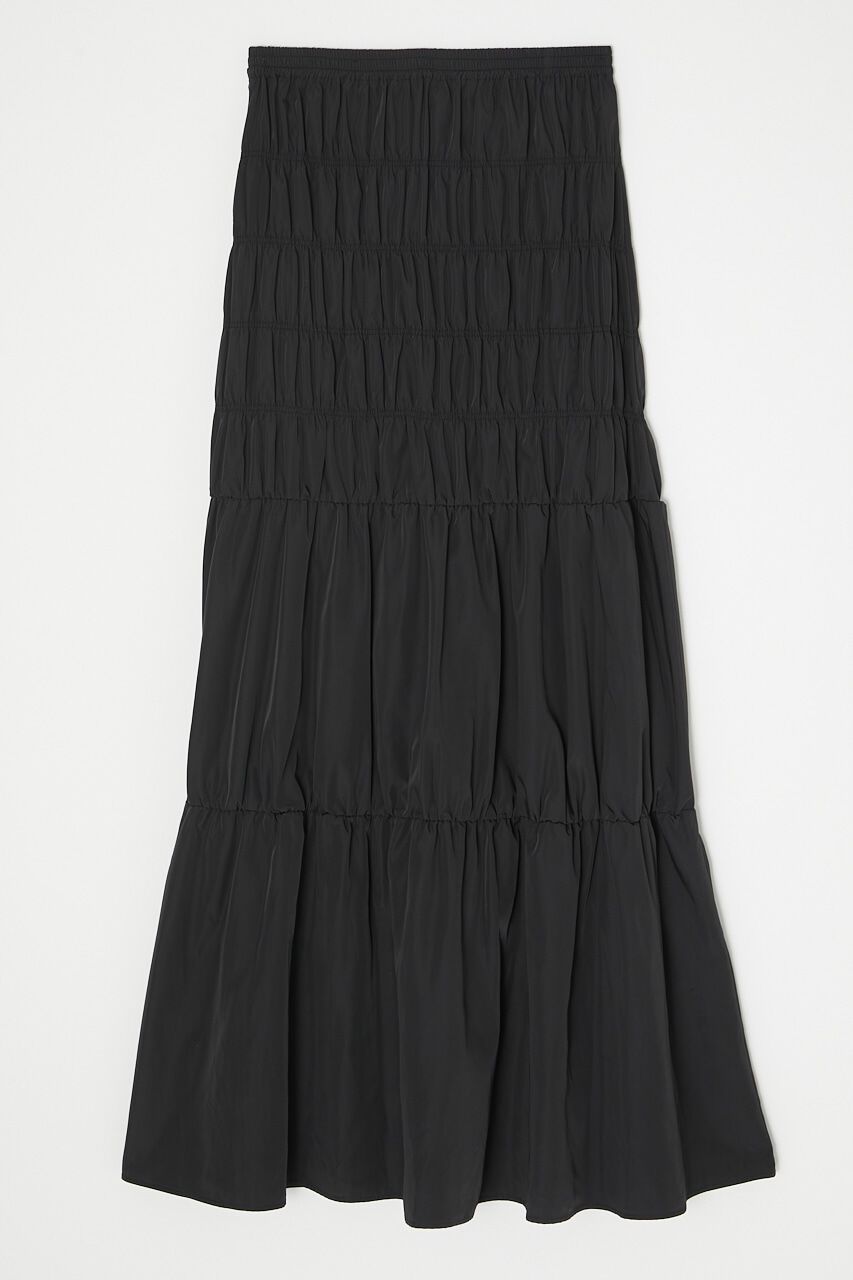 MOUSSY「SHIRRING ロングスカート」|スカート|BLK