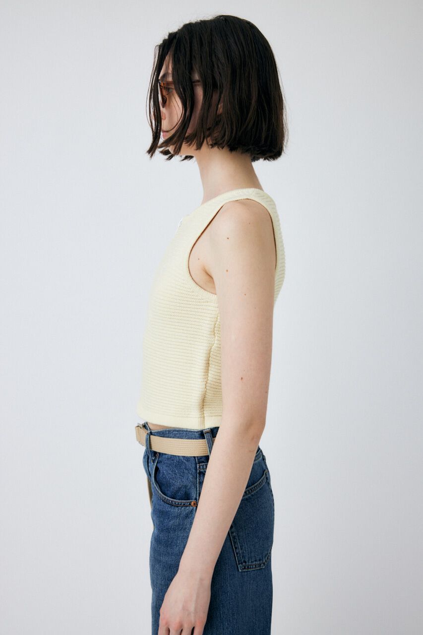MOUSSY「ZIP UP KNIT タンクトップ」|タンクトップ|