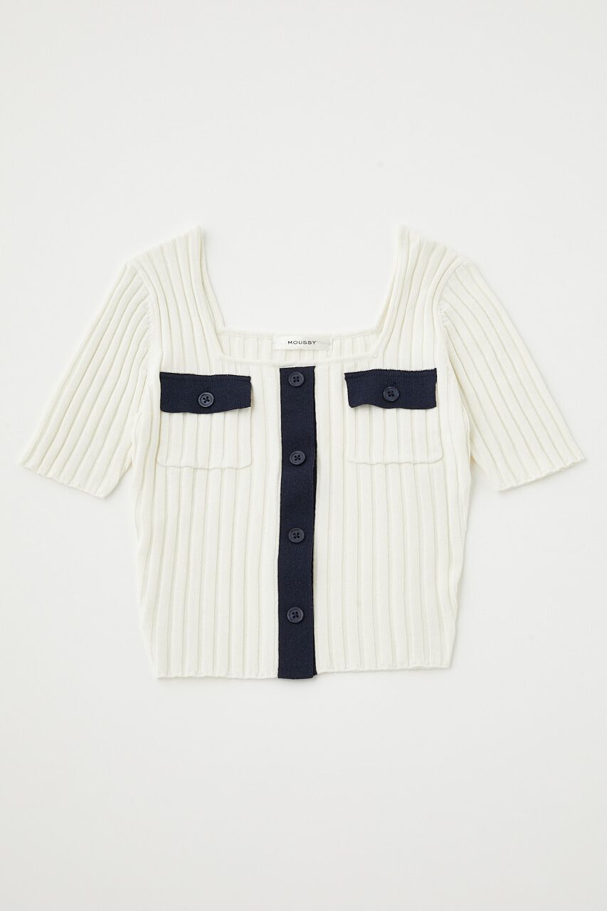 MOUSSY「FRONT BUTTON KNIT トップス」|ニット・セーター|
