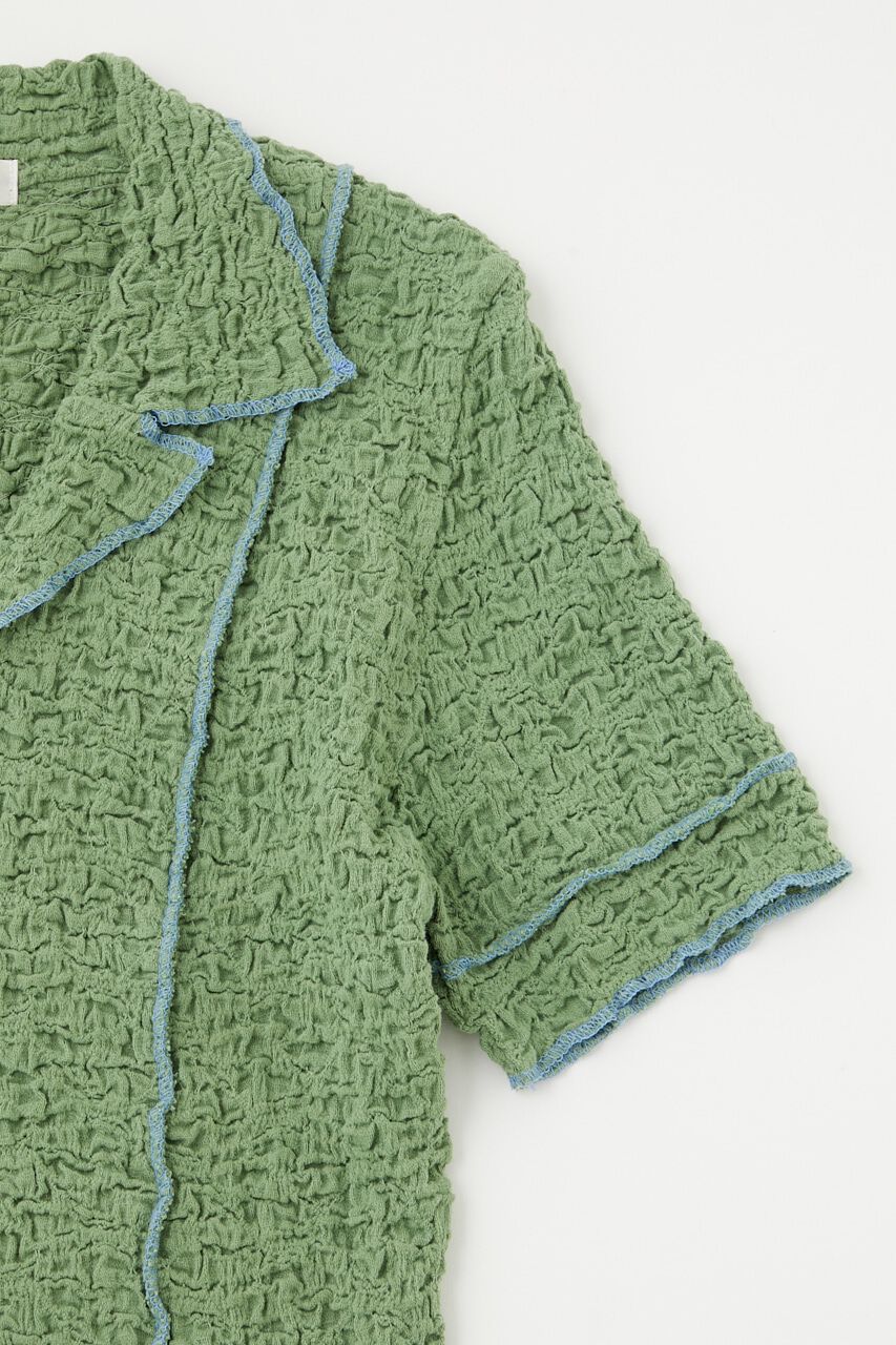 MOUSSY「BICOLOR LINE ZIP ブラウス」|Tシャツ・カットソー|