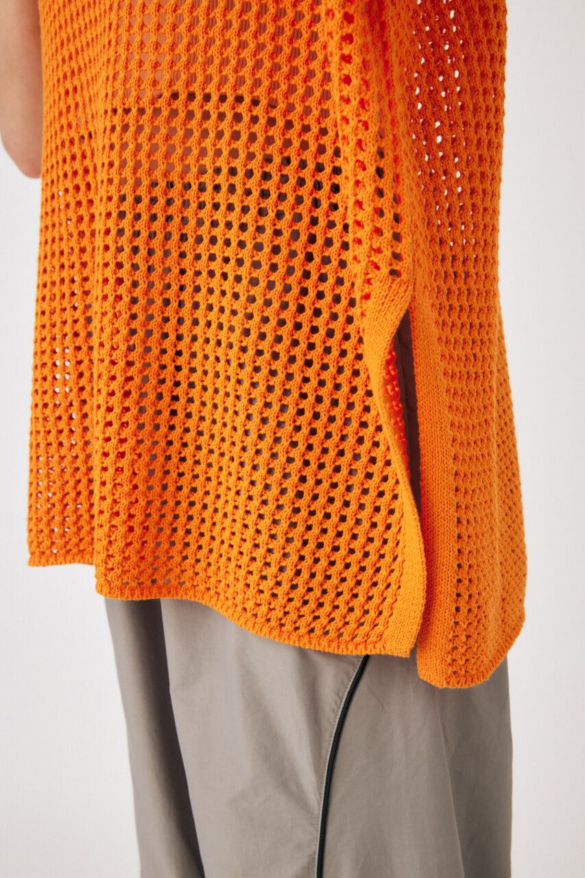 MOUSSY「MESH S/S POLO ニットトップス」|ニット・セーター|