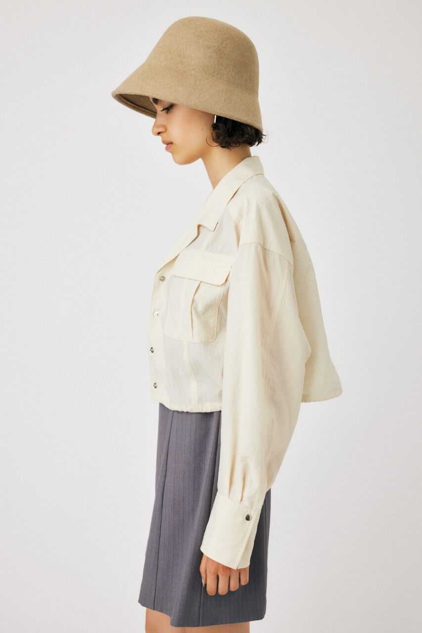 MOUSSY「RIPSTOP CROPPED シャツ」|シャツ・ブラウス|