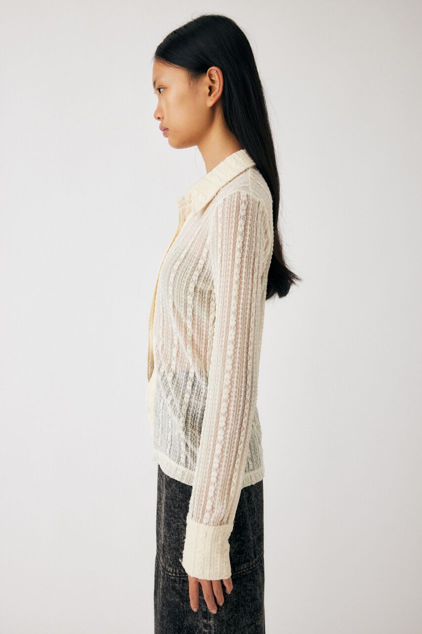 MOUSSY「SHEER LACE SHIRT ブラウス」|Tシャツ・カットソー|