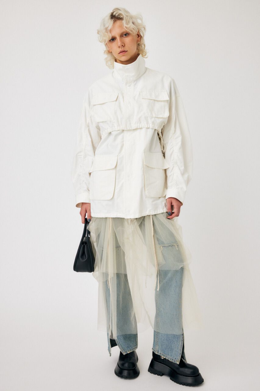 MOUSSY「UTILITY BOLERO & ベスト」|ブルゾン・スタジャン|O/WHT1