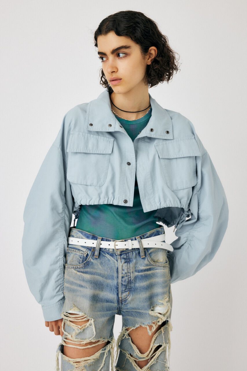 MOUSSY「UTILITY BOLERO & ベスト」|ブルゾン・スタジャン|L/BLU1