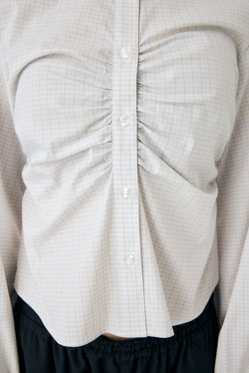 MOUSSY「RUCHED STRETCH シャツ」|シャツ・ブラウス|