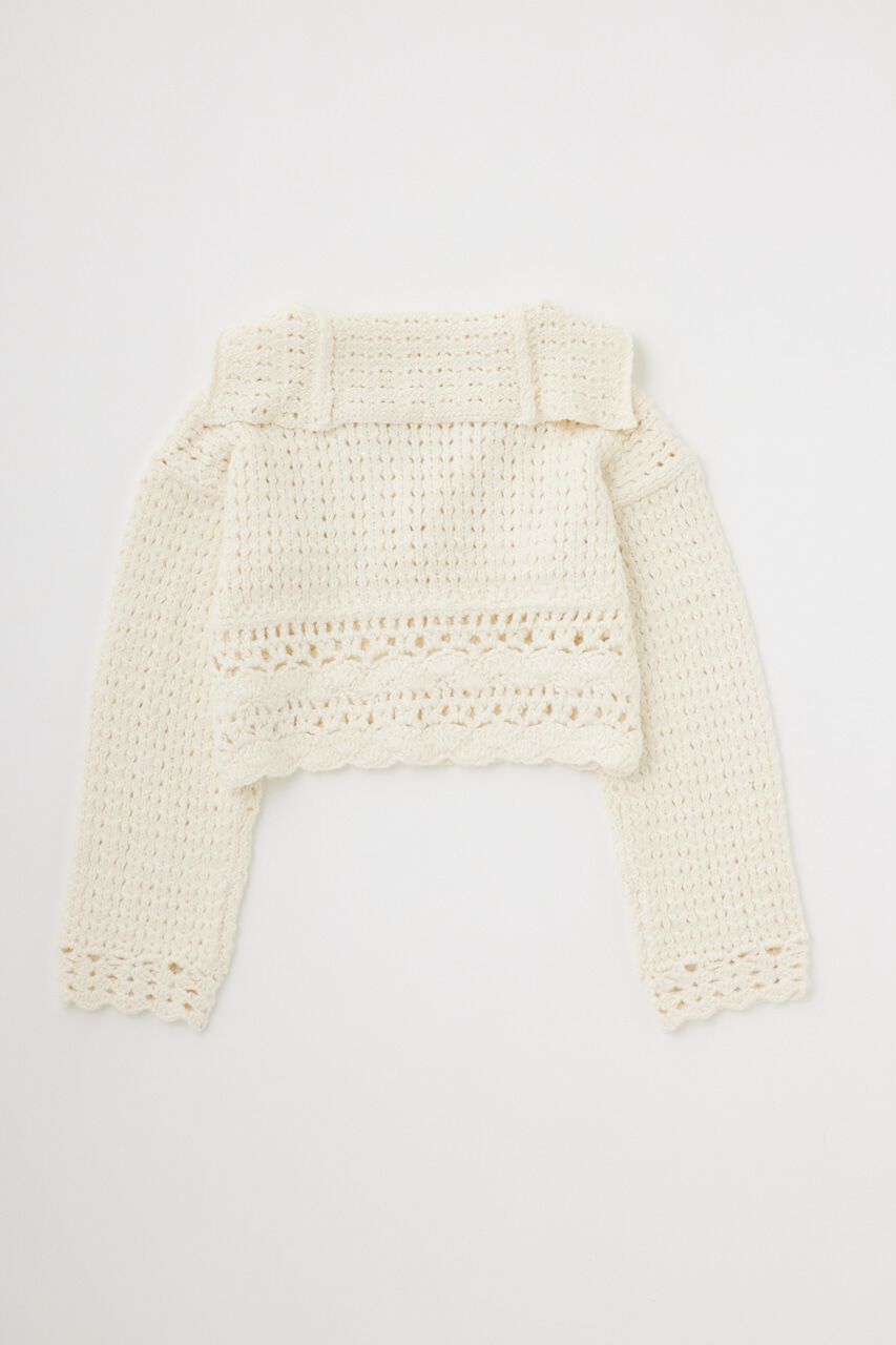 MOUSSY「CROCHET CROPPED KNIT カーディガン」|カーディガン|