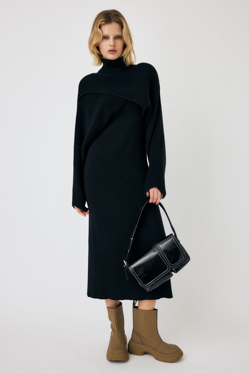 MOUSSY「SWITCHING RIB KNIT ドレス」|ワンピース|