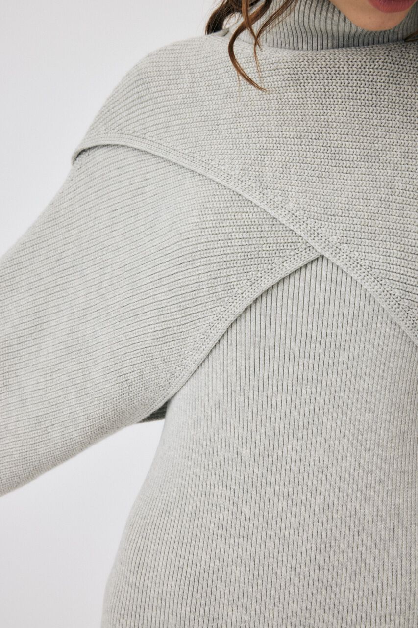 MOUSSY「SWITCHING RIB KNIT ドレス」|ワンピース|