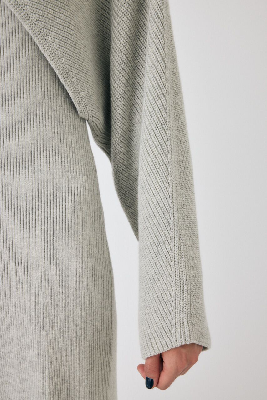 MOUSSY「SWITCHING RIB KNIT ドレス」|ワンピース|