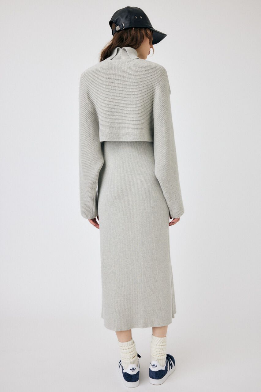MOUSSY「SWITCHING RIB KNIT ドレス」|ワンピース|