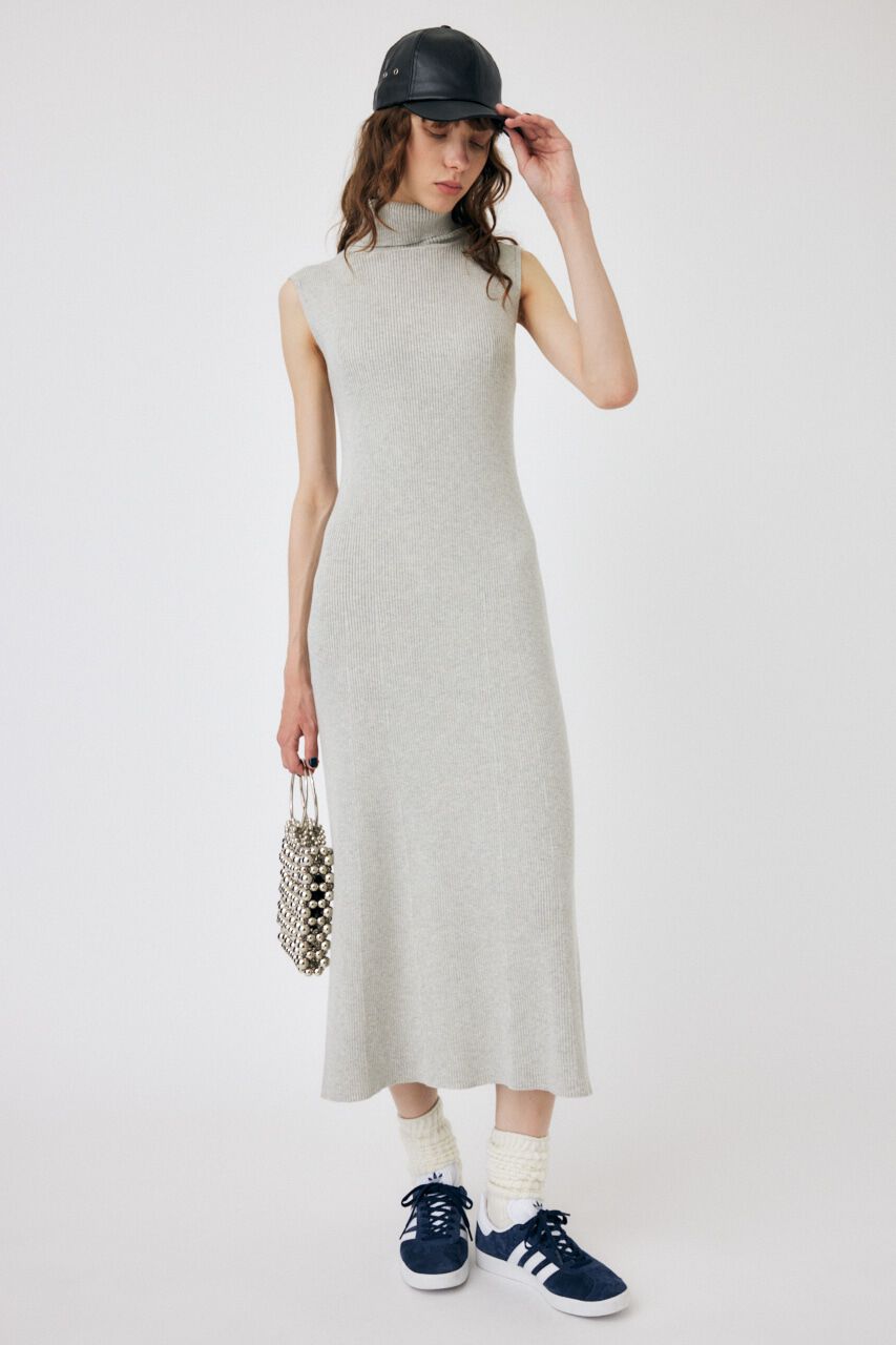 MOUSSY「SWITCHING RIB KNIT ドレス」|ワンピース|