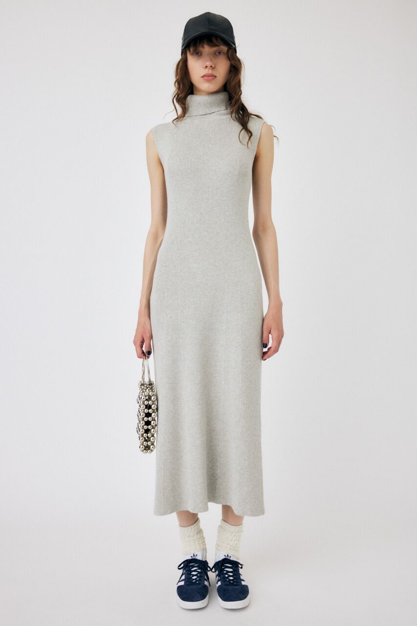 MOUSSY「SWITCHING RIB KNIT ドレス」|ワンピース|