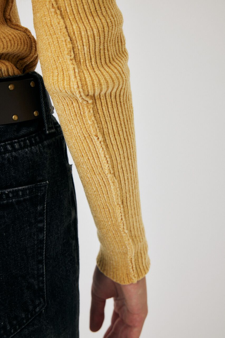 MOUSSY「HI NECK RIB ニット」|ニット・セーター|