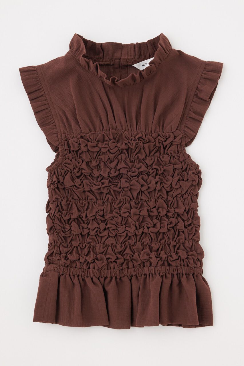 MOUSSY「WRINKLED FRILL ブラウス」|シャツ・ブラウス|BRN