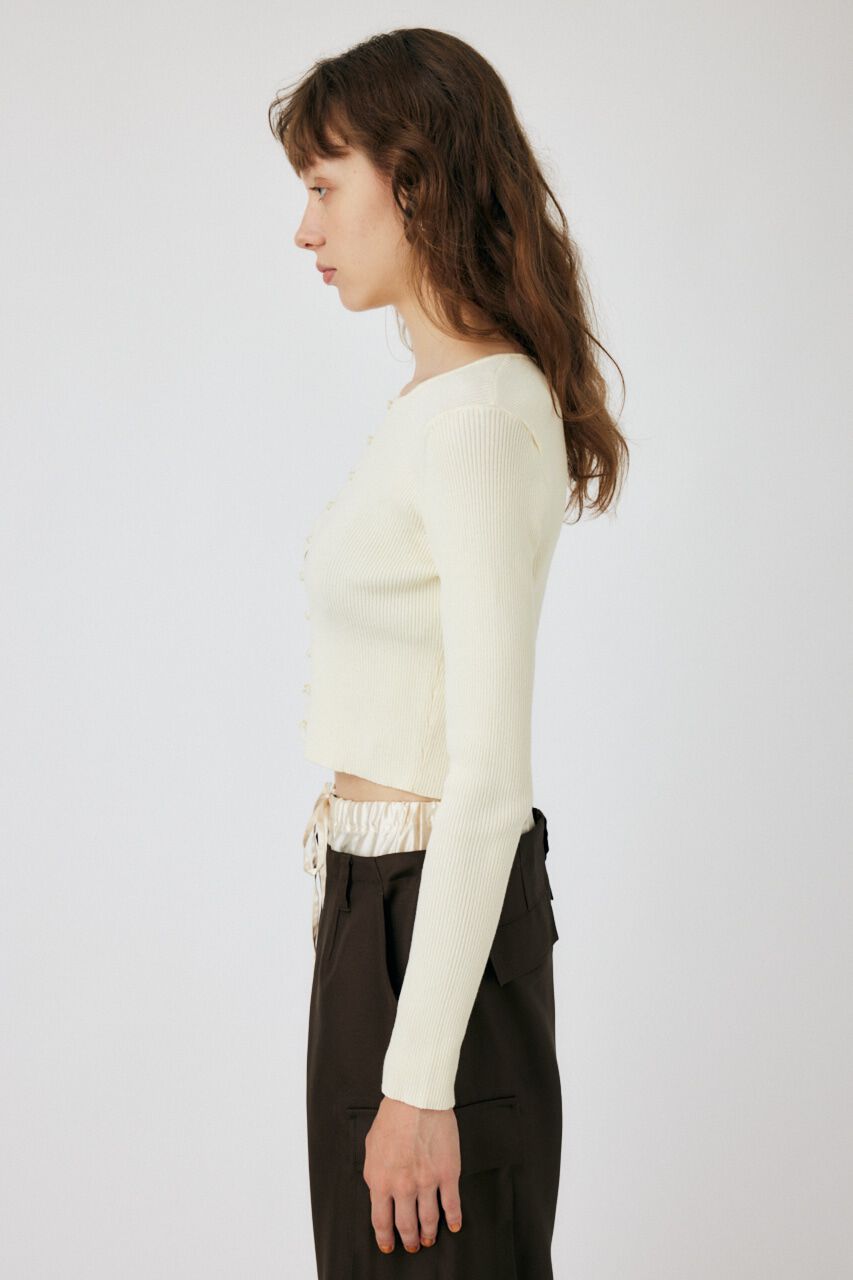 MOUSSY「LOOP BUTTON KNIT カーディガン」|カーディガン|