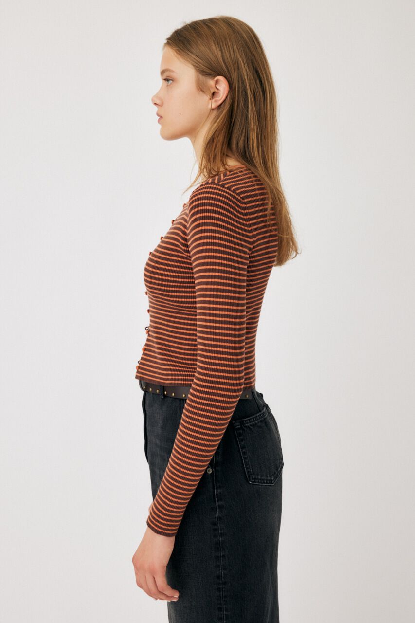 MOUSSY「LOOP BUTTON KNIT カーディガン」|カーディガン|