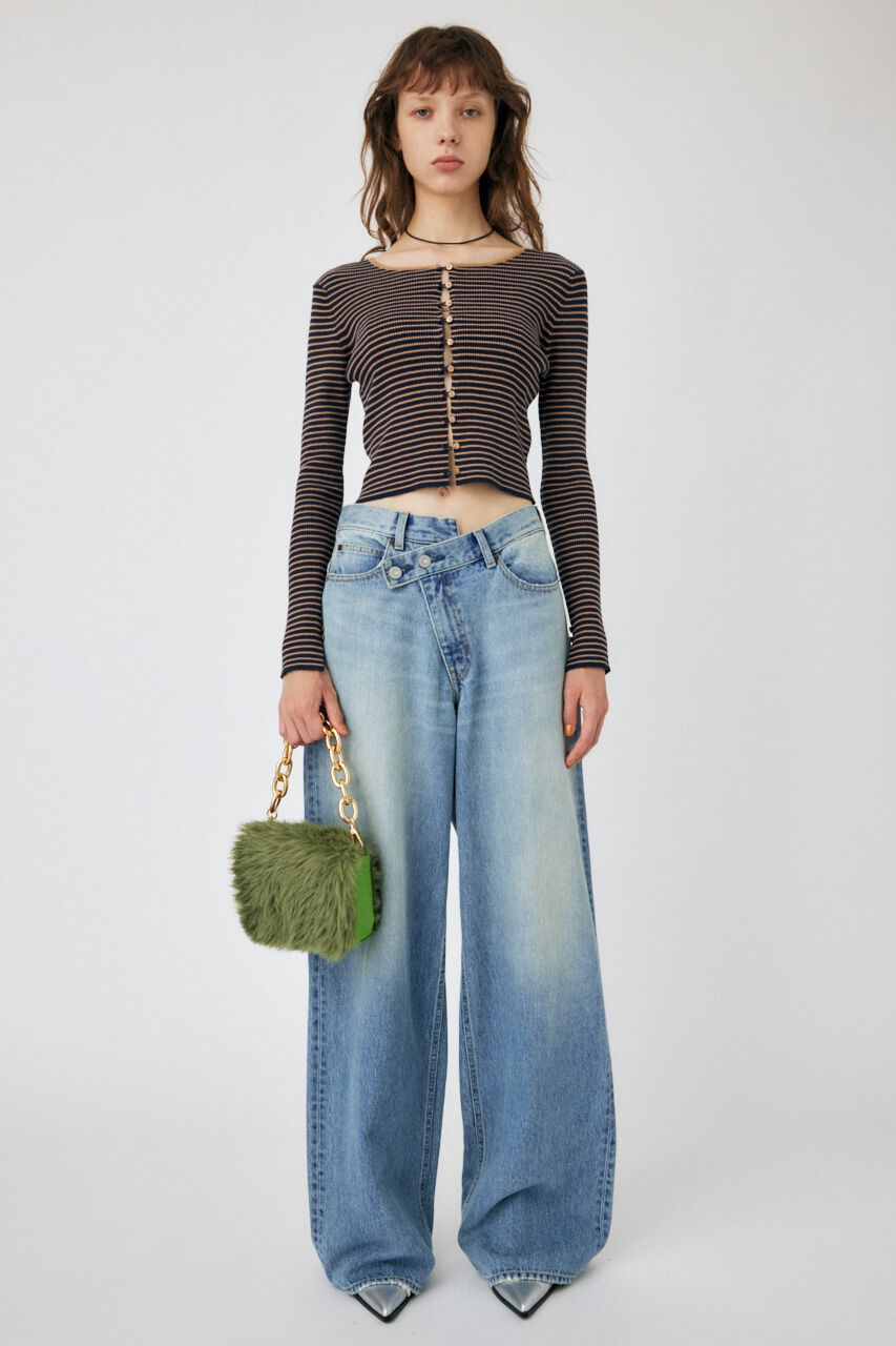 MOUSSY「LOOP BUTTON KNIT カーディガン」|カーディガン|