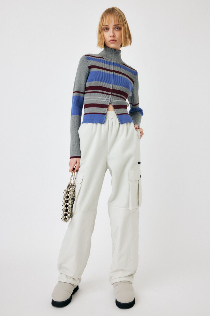 MOUSSY「W ZIP KNIT トップス」|ニット・セーター|