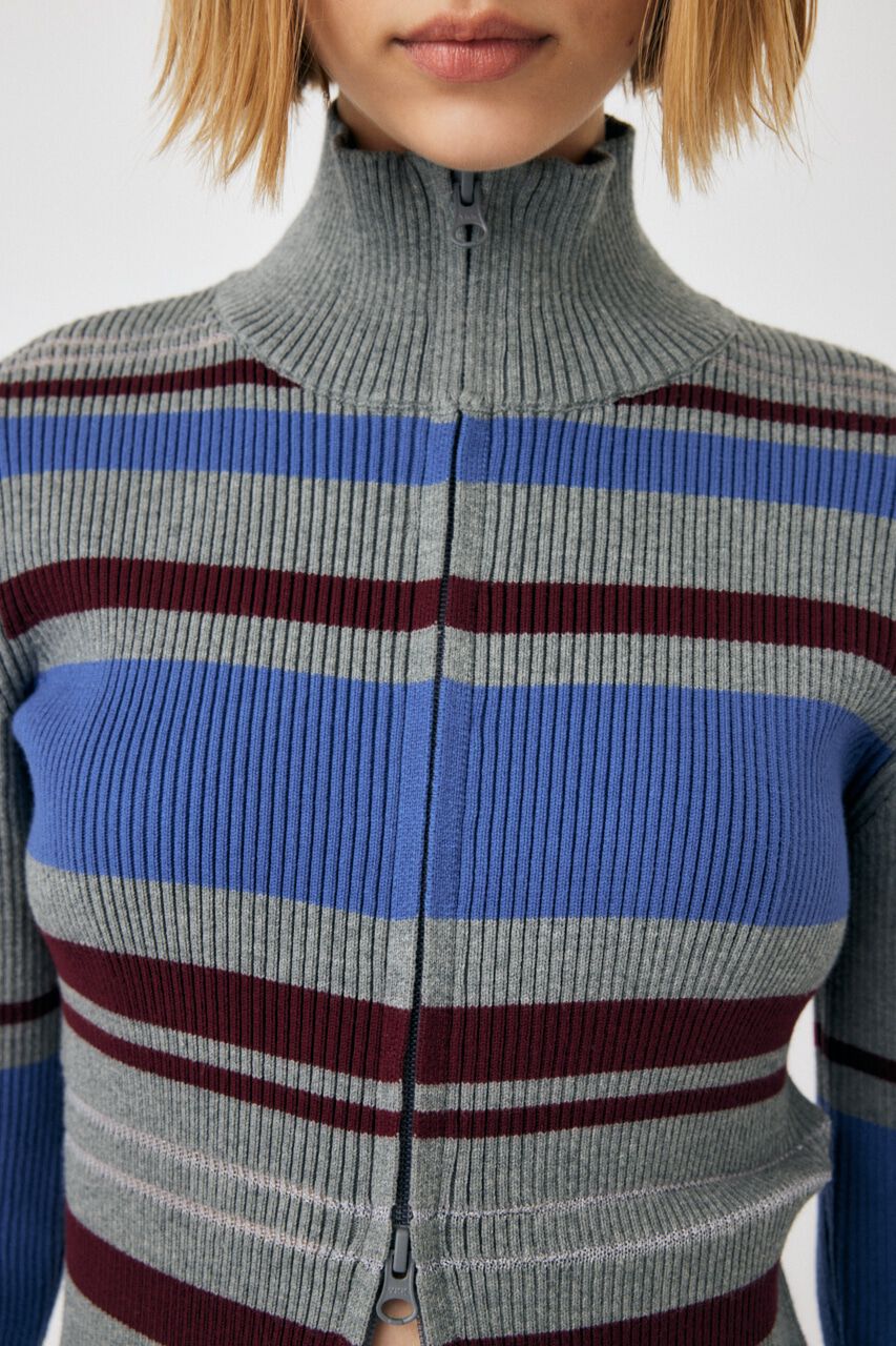 MOUSSY「W ZIP KNIT トップス」|ニット・セーター|