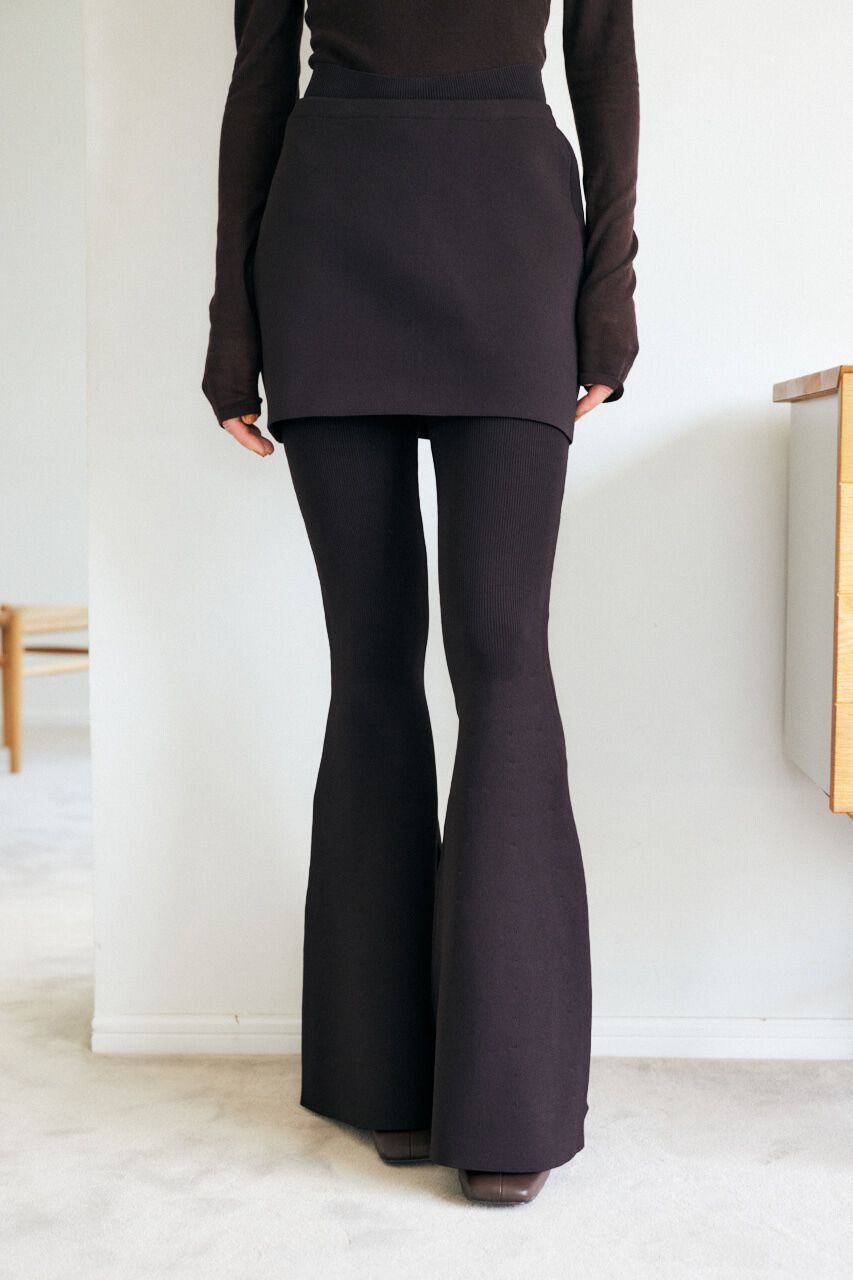 MOUSSY「ニットフレアパンツセット」|その他|BLK