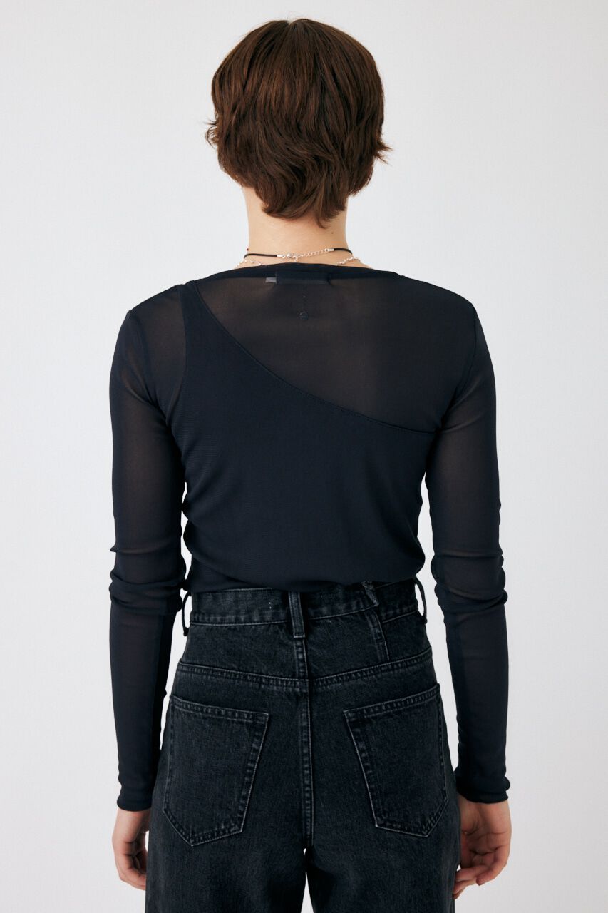 MOUSSY「SHEER HI NECK トップス」|Tシャツ・カットソー|