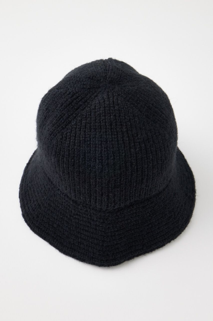 MOUSSY「FLUFFY KNIT BUCKET ハット」|その他|BLK