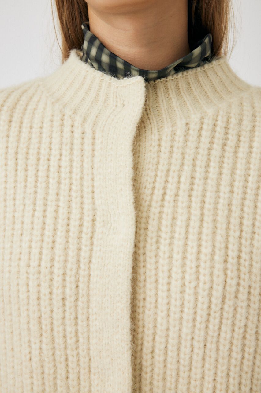 MOUSSY「TUCK SLEEVE KNIT カーディガン」|カーディガン|