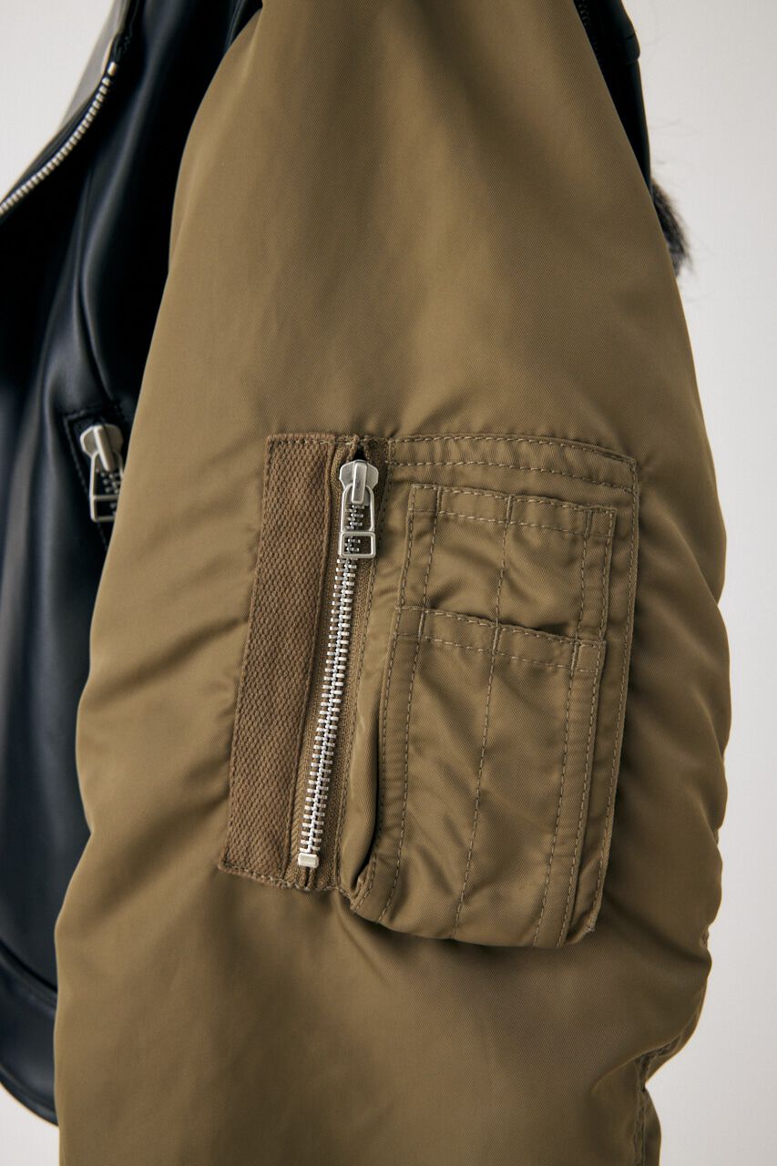 MOUSSY「FAUX LEATHER DETACHABLE ジャケット」|その他|