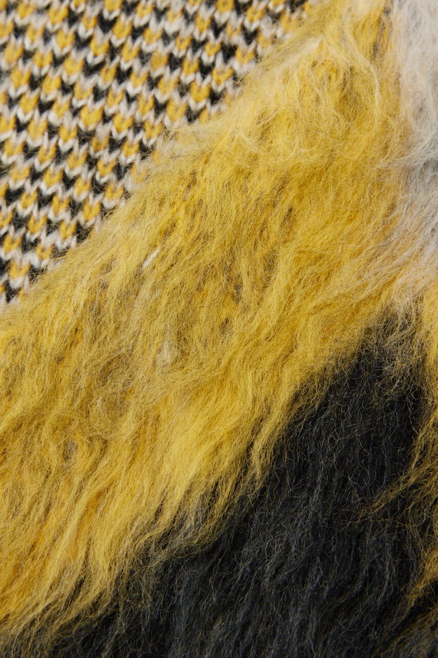 MOUSSY「SHAGGY KNIT ARGYLE カーディガン」|カーディガン|