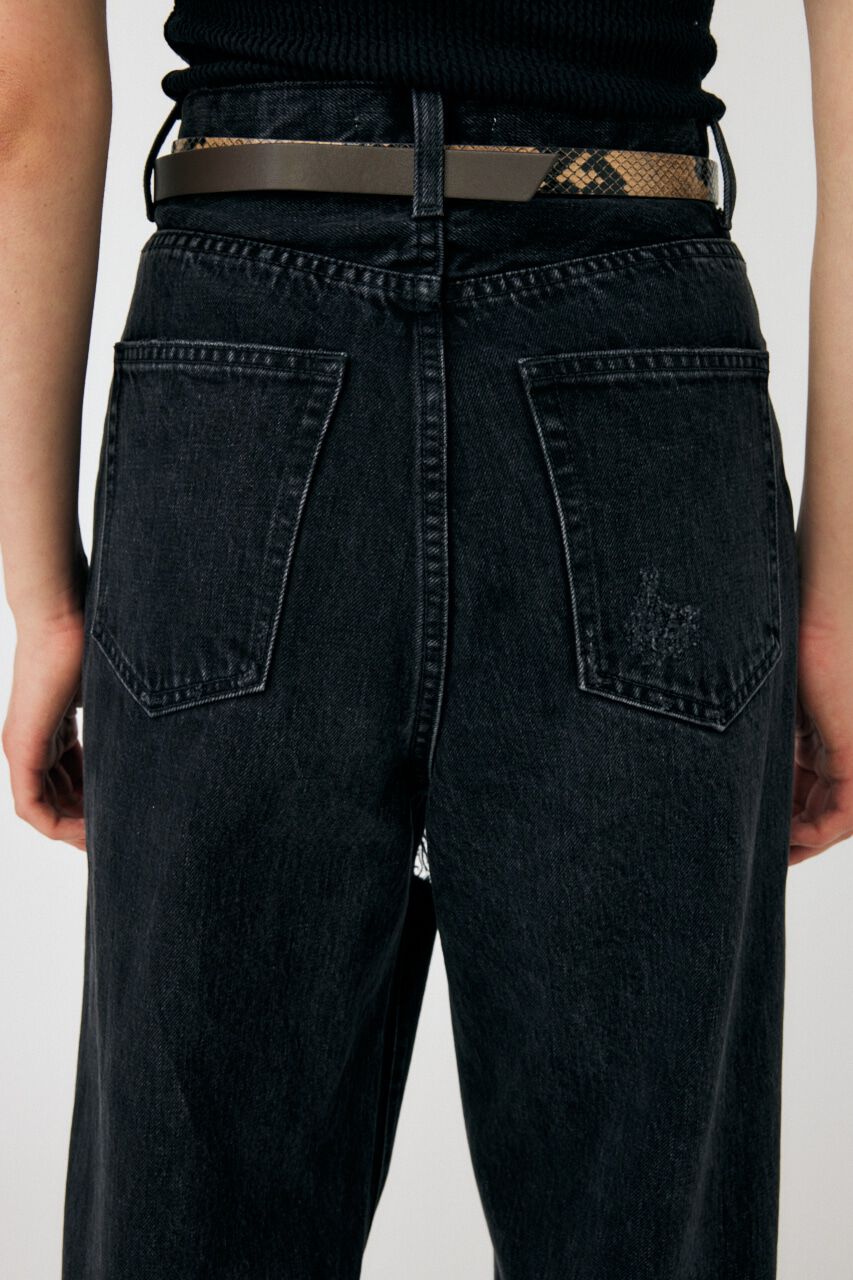 MOUSSY「CUT OUT LOOSE STRAIGHT」|デニム|