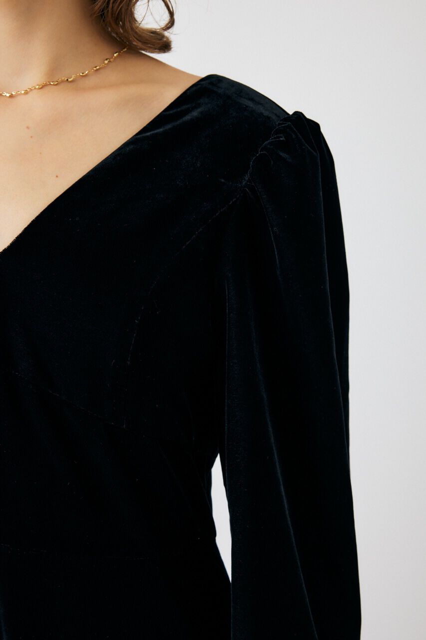 MOUSSY「FLORAL PRINT VELOUR ドレス」|ワンピース|