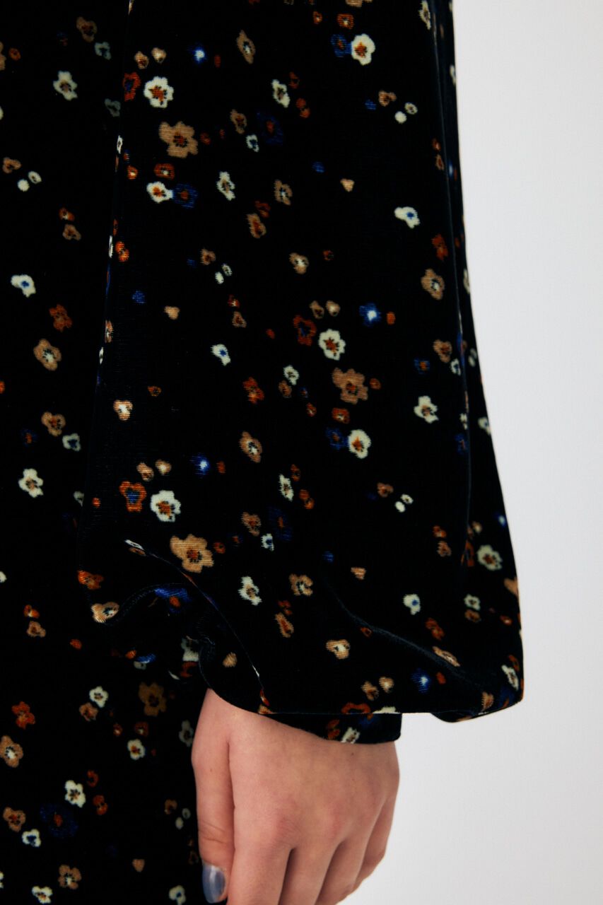 MOUSSY「FLORAL PRINT VELOUR ドレス」|ワンピース|